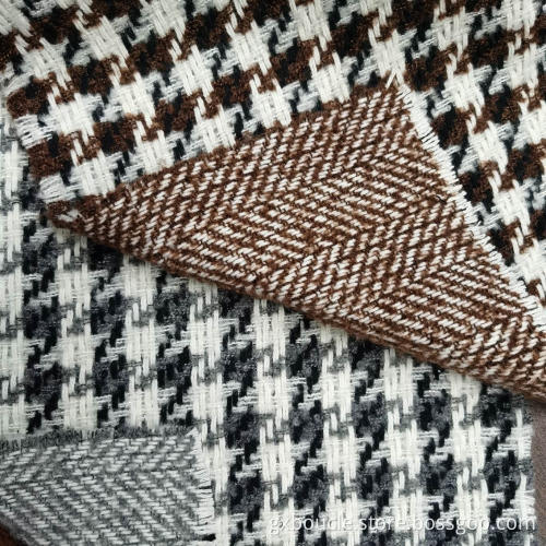 Boucle mode Houndstooth design dubbel ansikte tyg